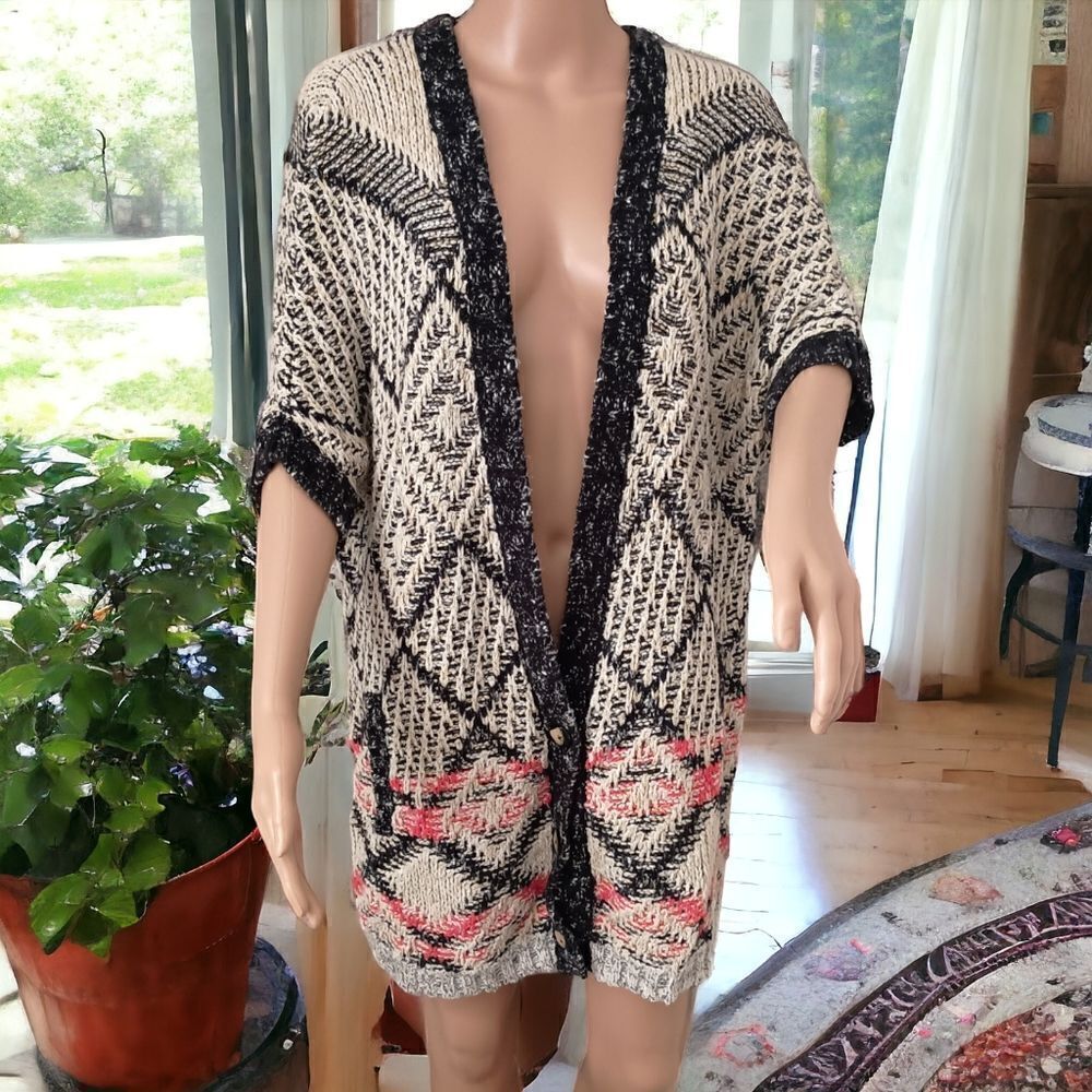 Cabi Cardigan Sweater S Grandpa Oversized Boho Cozy Chenille Farmhouse Rustic. - Picture 14 of 16
